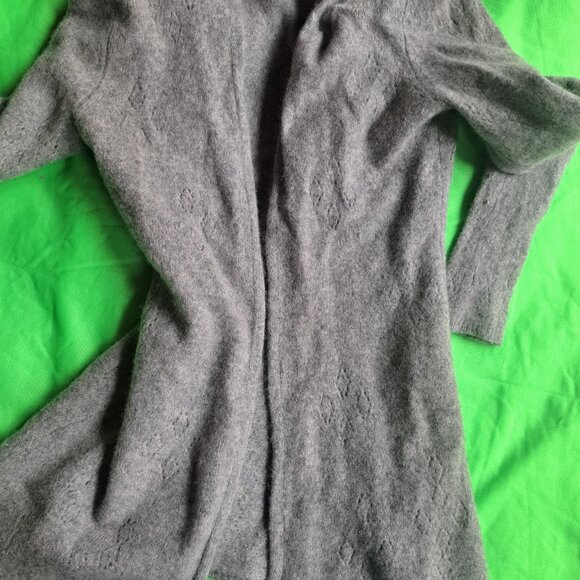 100% Cashmere Sweater Grey with Hood Size M - Picture 6 of 7